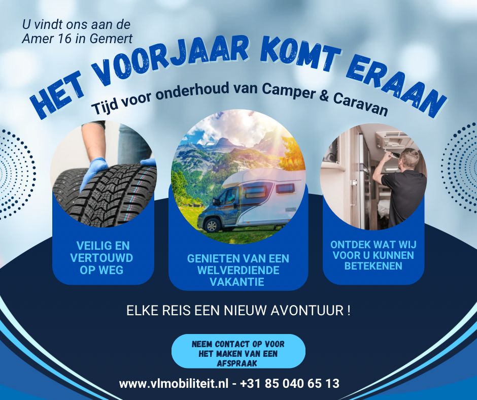 voorjaar camper en caravan onderhoud